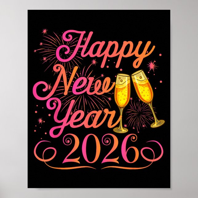 Happy New Year Funny Matching Family New Years Eve Poster (Vorne)