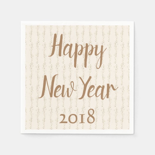 Happy New Year Gala Serviette (Vorderseite)