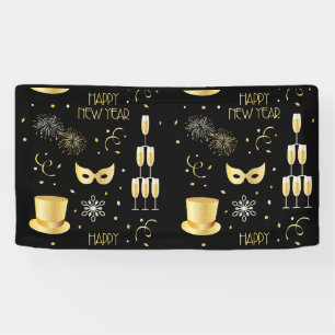 Happy New Year GB 1,6x3 Vinyl Banner
