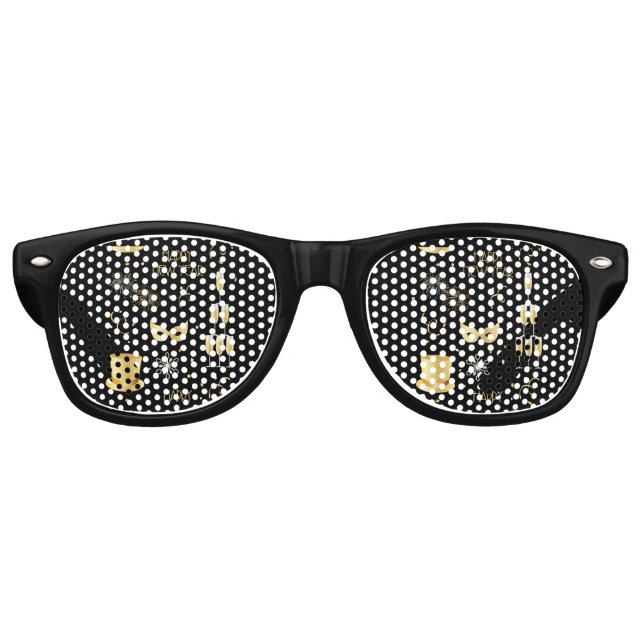 Happy New Year GB Party Retro-Sonnenbrille Partybrille (Vorderseite)
