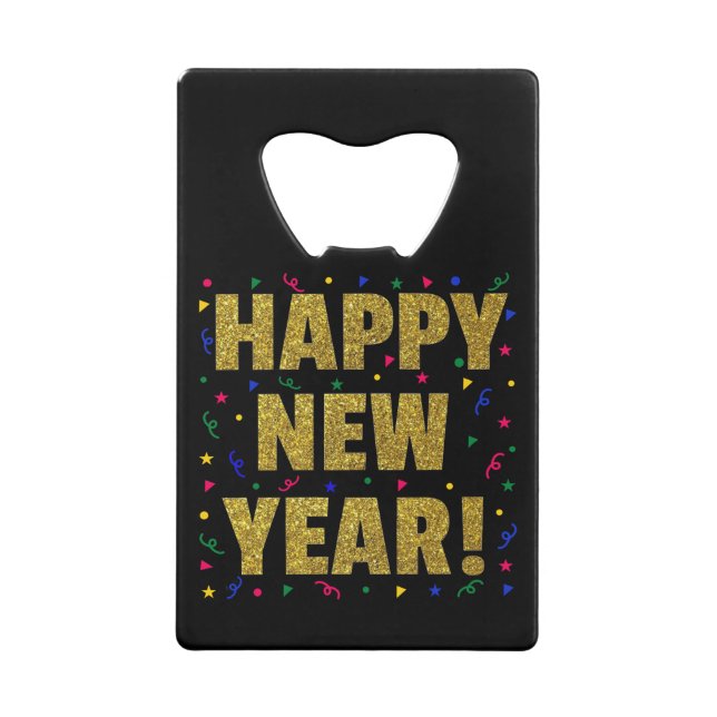 Happy New Year Geldbeutel Flaschenöffner (Vorderseite)