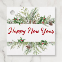 Happy New Year Gerahmt Winter Wheath Gruß