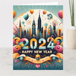 Happy New year Geschenkkarte 2024 Karte