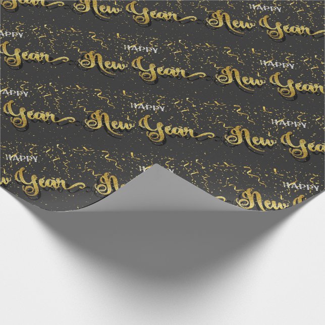 Happy New Year Geschenkpapier (Ecke)