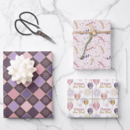 Happy New Year Geschenkpapier Set