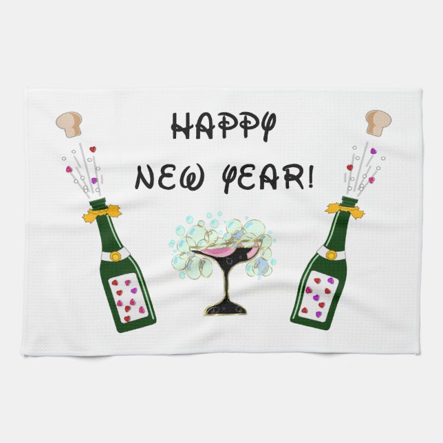 Happy New Year Geschirrtuch (Horizontal)