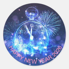 Happy New Year gift 2026 Runder Aufkleber