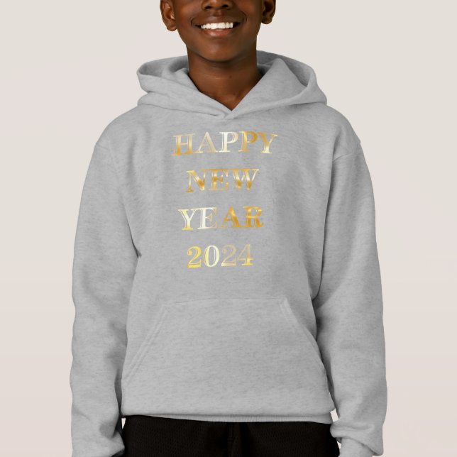 Happy New Year Gold Hoodie (Vorderseite)