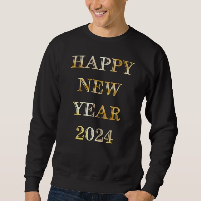 Happy New Year Gold Sweatshirt (Vorderseite)