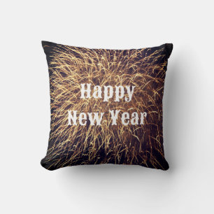 Happy New Year Golden Fireworks Trendy Gift 2023 Kissen