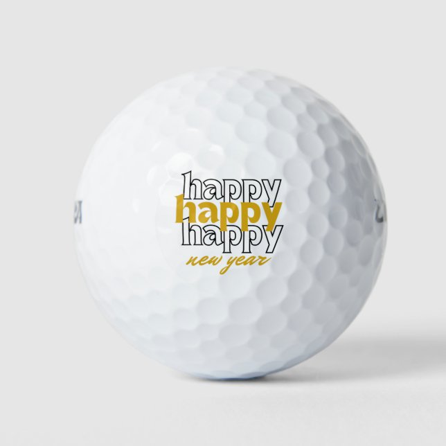 Happy New Year Golfball (Vorderseite)