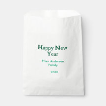 Happy new year green add family name year simple