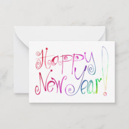 Happy New Year Gruß Regenbogenhandhabettering Hinw Mitteilungskarte