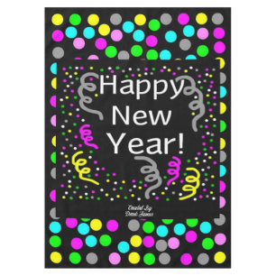 Happy New Year Gruß Tablecloth Tischdecke