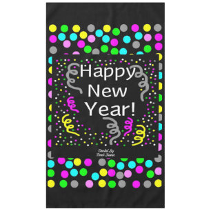 Happy New Year Gruß Tablecloth Tischdecke