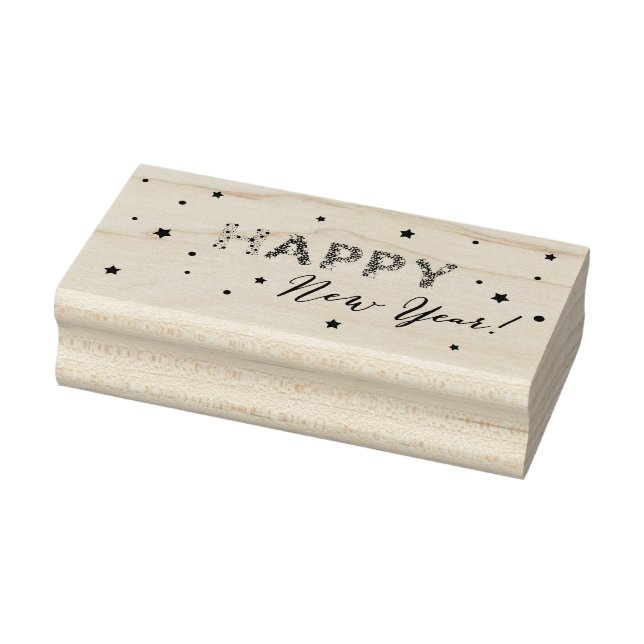 Happy New Year Gummistempel (Stempel)