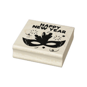 Happy New Year Gummistempel