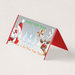 Happy New Year Horizontal Zelt Falte Karte geklapp