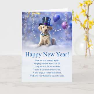 Happy New Year Inspiration Gedicht mit Niedlichem Karte