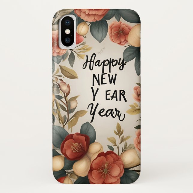 Happy New Year iPhone X Design** Case-Mate iPhone Hülle (Rückseite)