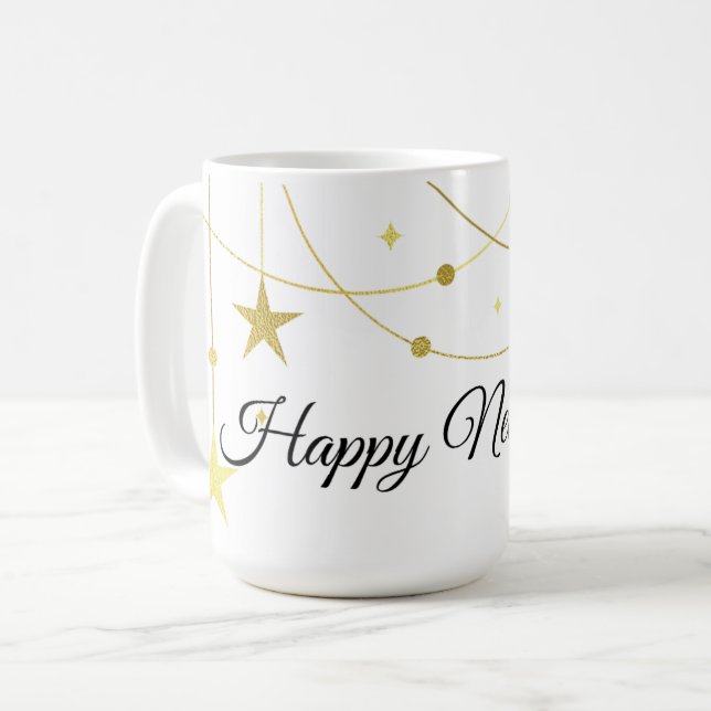 Happy New Year Kaffeetasse (Vorderseite Links)