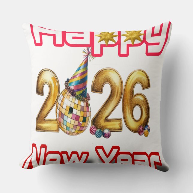 Happy New year  Kissen (Vorderseite)