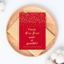 Happy New Year, lassen Sie es sparkle! Gold Glitze