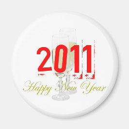Happy New Year Magnet Template