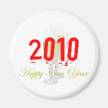 Happy New Year Magnet Template