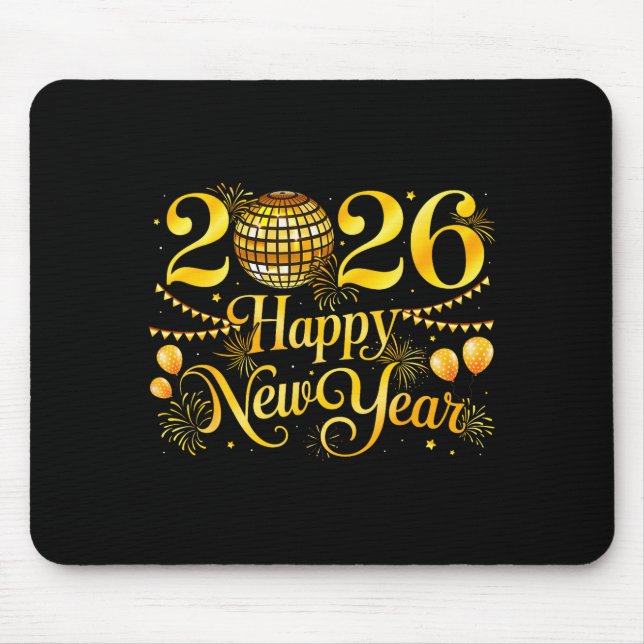Happy New Year Matching New Year Eve Party Disco B Mousepad (Vorne)