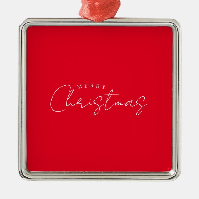 Happy New Year Merry Christmas Holiday Season Ornament Aus Metall (Vorne)