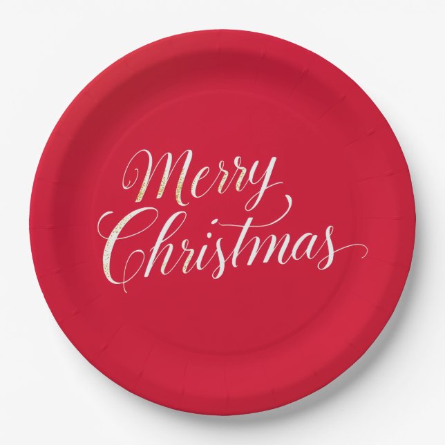 Happy New Year Merry Christmas Holiday Season Pappteller (Vorderseite)