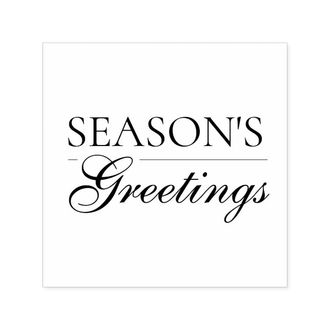Happy New Year Merry Christmas Holiday Season Permastempel (Design)
