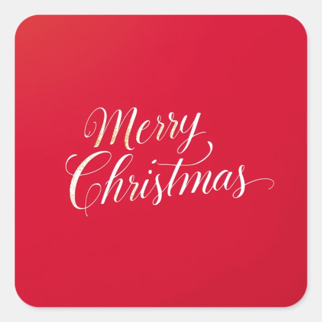 Happy New Year Merry Christmas Holiday Season Quadratischer Aufkleber (Vorderseite)