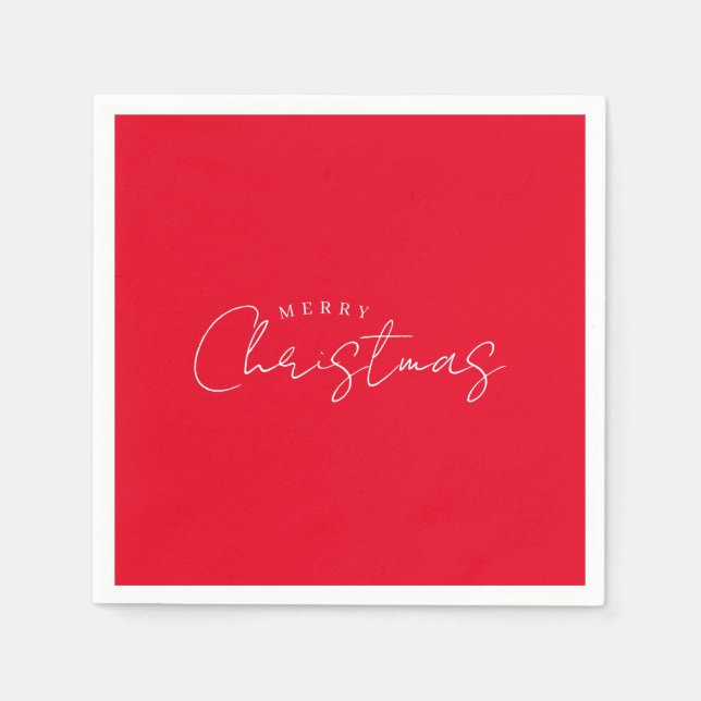 Happy New Year Merry Christmas Holiday Season Serviette (Vorderseite)