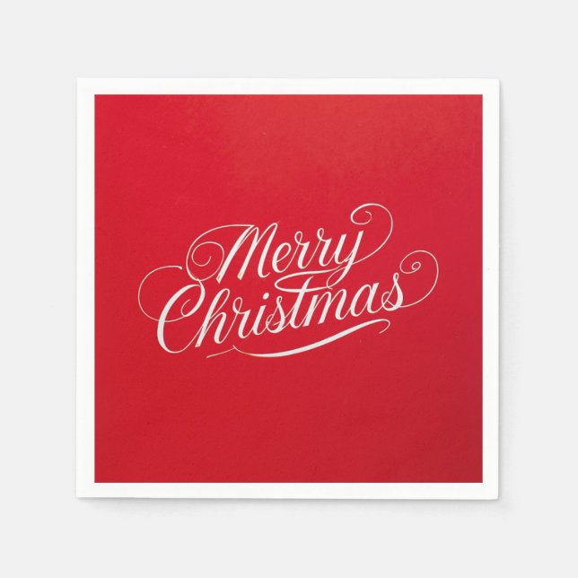 Happy New Year Merry Christmas Holiday Season Serviette (Vorderseite)