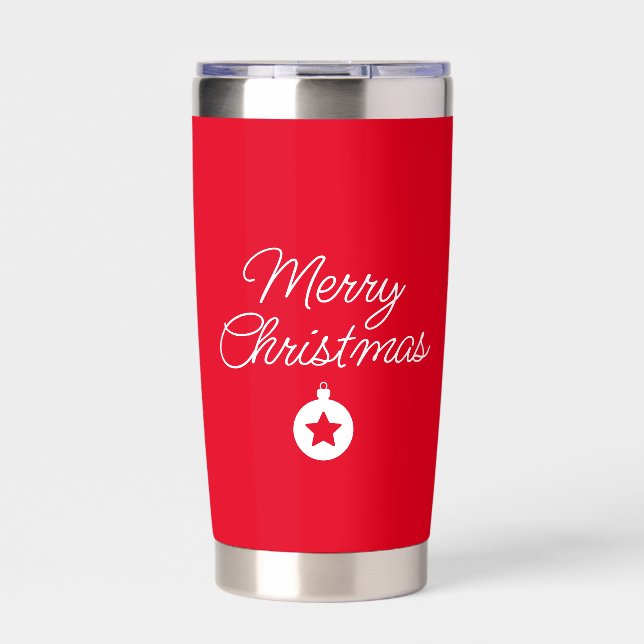 Happy New Year Merry Christmas Holiday Season Thermobecher (Vorderseite)