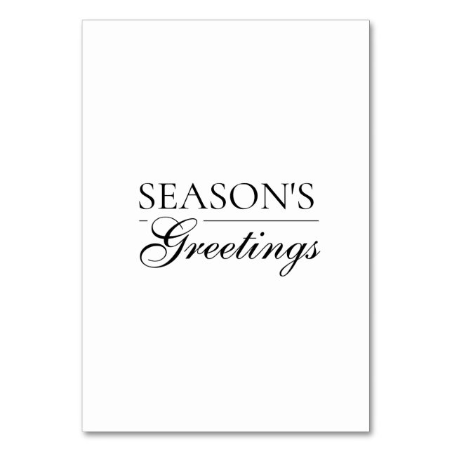 Happy New Year Merry Christmas Holiday Season Tischnummer (Vorderseite)