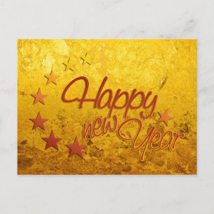 Happy New Year mit Starlight Feiertagspostkarte