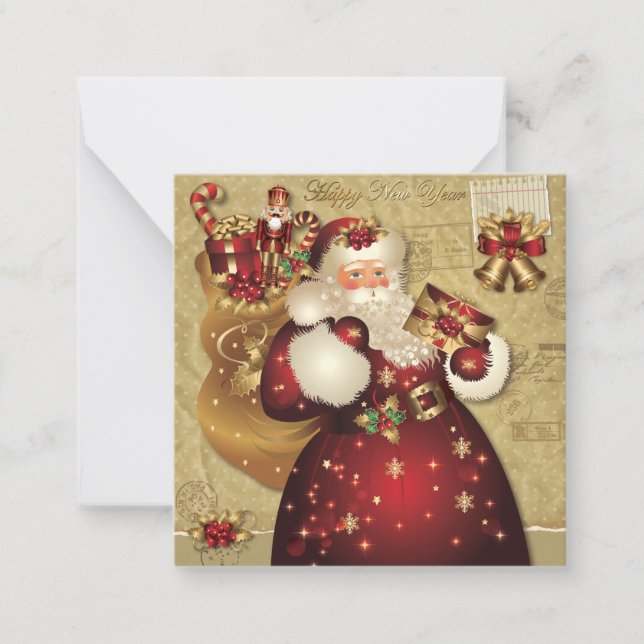Happy New Year Mitteilungskarte (Vorderseite)
