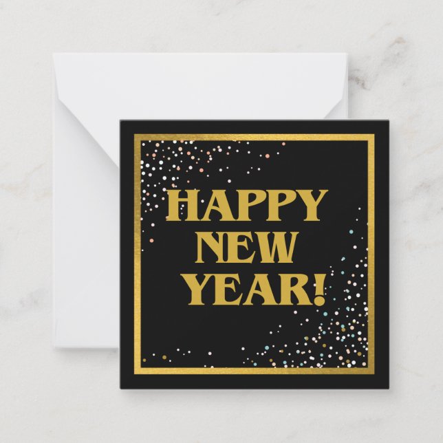 Happy New Year Mitteilungskarte (Vorderseite)