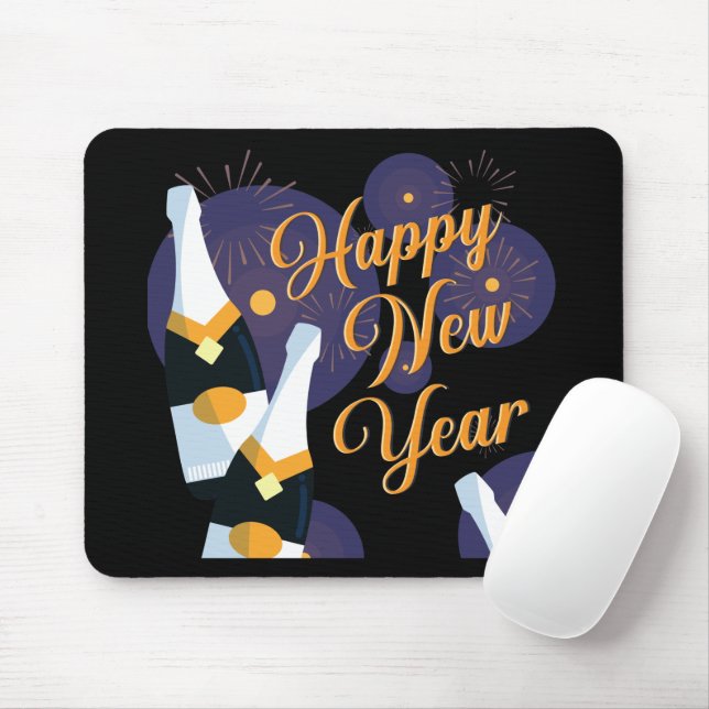 Happy New Year Mousepad (Mit Mouse)