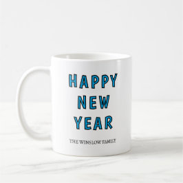 Happy New Year Mug Personalized Family Name custom Kaffeetasse