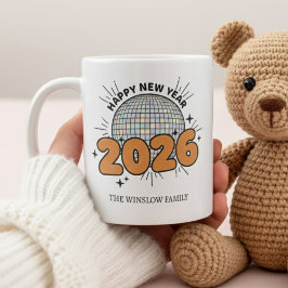 Happy New Year Mug Personalized Family Name custom Kaffeetasse
