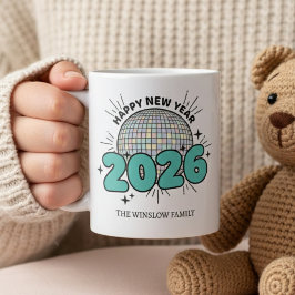 Happy New Year Mug Personalized Family Name custom Kaffeetasse