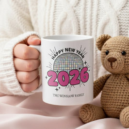 Happy New Year Mug Personalized Family Name custom Kaffeetasse