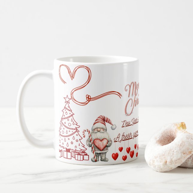 Happy New Year Mug – Premium Celebration Design (Avec donut)
