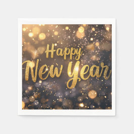 Happy New Year Napkins Serviette