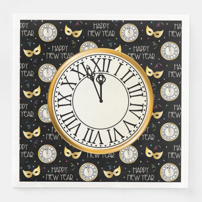 Happy New Year Napkins Serviette (Vorderseite)