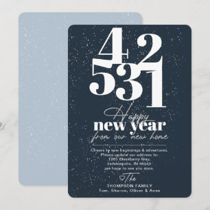 Happy New Year Navy Countdown Bewegung Ankündigung